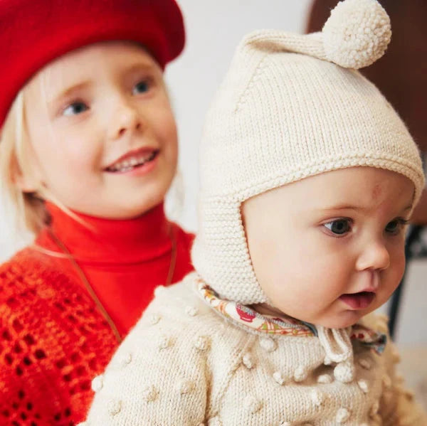 Bonnet Pointy Peak string en laine mérinos - Sélection Misha & Puff à retrouver sur www.amaetc.com, concept store eco friendly pour enfants