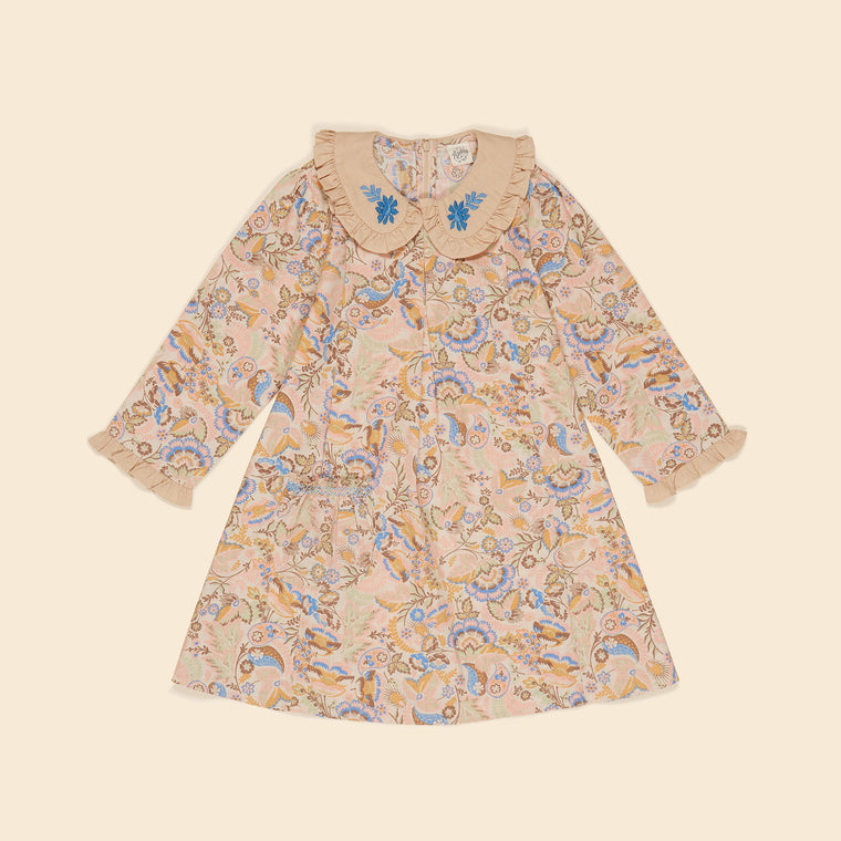 Robe Cara woodland floral cream Apolina - Retrouvez toutes les nouveautés Apolina sur www.amaetc.com, concept store eco friendly pour enfants