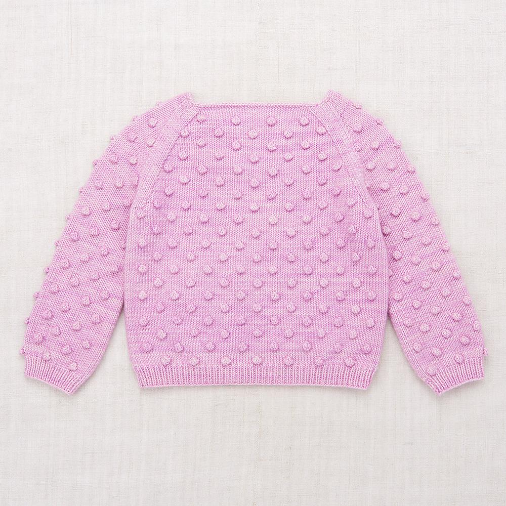 Sweater Popcorn en laine mérinos pink lilac - Sélection Misha & Puff à retrouver sur www.amaetc.com, concept store eco friendly pour enfants