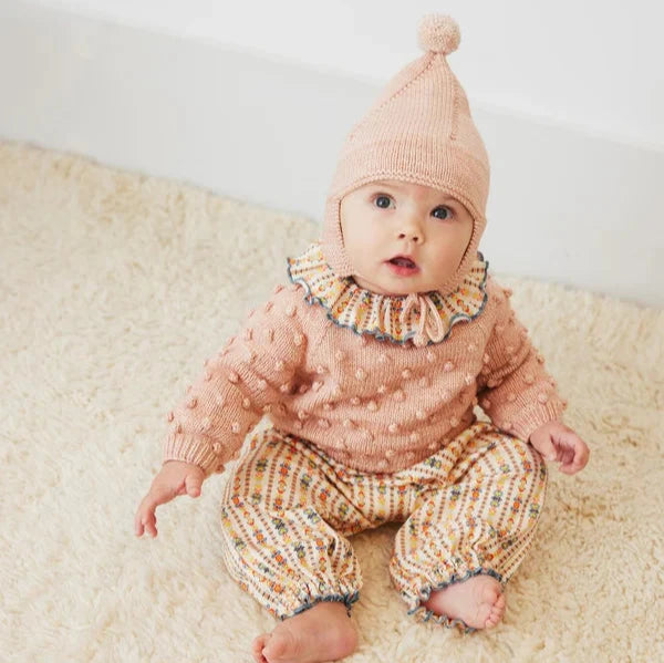 Bonnet Pointy Peak faded rose en laine mérinos - Sélection Misha & Puff à retrouver sur www.amaetc.com, concept store eco friendly pour enfants