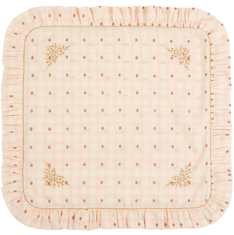 Housse de coussin carreaux rose  Émile et Ida - Sélection Émile et Ida à retrouver sur amaetc.com, concept store eco friendly pour enfants